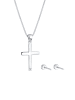 Elli Schmuckset 925 Sterling Silber Kreuz in Silber