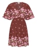Kaffe Kleid KArosine Tight fit in Henna Border Flower