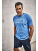 JP1880 Kurzarm T-Shirt in jeansblau