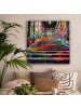 OnlyWow Leinwand Bilder Bunte Treppe
