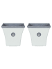 Beliani 2-tlg Outdoor Blumentopf ELATEIA in Weiß/Blau