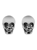 Adeliás Unisex Ohrringe – Ohrstecker Totenkopf aus Edelstahl in silber