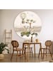 OnlyWow Rundes Wandbild Beige
