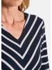GOLDNER Viskosekleid im Streifen-Look in marine / weiß / gestreift