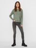 Vero Moda Strick Pullover Meliert Basic Langarm VMDOFFY in Grün-2