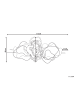 Beliani Wandobjekt SALLINS Schwarz/Grau/Braun - (W) 115 x (H) 48 x (L) 6 cm Horizontal