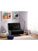 Beliani Einzelsofa FARRIS in Schwarz/Silber - (W) 100 x (H) 89 x (L) 87 cm