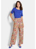 GOLDNER Kurzgröße:  Schlupfhose mit floralem Print in bunt / gemustert