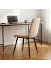 relaxdays 2 x Esszimmerstuhl in Beige - (B)43 x (H)86 x (T)53,5 cm