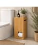relaxdays Toilettenpapier Aufbewahrung in Natur - (B)25 x (H)50 x (T)14 cm
