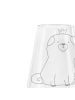 Mr. & Mrs. Panda Weinglas Mops Krone ohne Spruch in Transparent