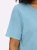 sheego Kurzarm-Shirt in aqua