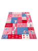 Wecon Home Teppich "Hands & Feet" in Pink/Rot/Blau/Weiss