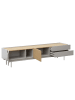home24 TV-Lowboard Pearcy in Hellgrau / Eiche