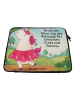 Mr. & Mrs. Panda Laptop Tasche Einhorn Ballerina Design mit Spruch in Weiß