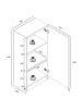 VCM  Mehrzweckschrank Büro Wohnzimmer Dilos 114 x 52 cm in Anthrazit / Honig-Eiche