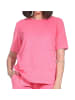 NORMANN Schlafanzug kurzarm Frottee Oberteil Pyjama Shirt Top in pink