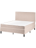 Beliani Doppelbett COUNTESS in Beige/Braun - (W) 141 x (H) 114 x (L) 201 cm
