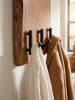 KADIMA DESIGN Wandgarderobe Akazie & Metall, Natürliche Baumkante, 35,5x11x100 cm