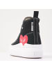 British Knights Sneaker Kaya flow mid in schwarz/rotes herz