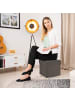 relaxdays Sitzhocker in Braun - (B)38x (H)40 x (T)38 cm
