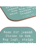 Mr. & Mrs. Panda Holzuntersetzer Spruch Stolpersteine im Alltag ... in Meeresbrise