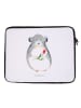 Mr. & Mrs. Panda Notebook Tasche Chinchilla Blume ohne Spruch in Weiß