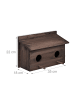 relaxdays Nistkasten in Braun - (B)35 x (H)22 x (T)18 cm