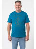 Men Plus Kurzarm T-Shirt in rauchblau