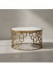 KADIMA DESIGN Couchtisch Echter Marmor 60x60x36 cm Sofatisch Metall Gold,