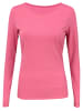 Alkato Alkato Damen Langarm Shirt mit O-Ausschnitt in altrosa
