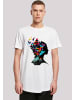 F4NT4STIC Long Cut T-Shirt Schmetterling Silhouette LONG TEE in weiß