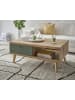 Furn.Design Couchtisch Salbei grün, Eiche skandinavisch 107 cm, Wohnzimmertisch mit Stauraum