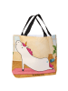 Mr. & Mrs. Panda Tote Bag Einhorn Yoga Design ohne Spruch in Weiß