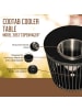 COOTAB Cooler Table 4-in-1 Loungetisch mit Edelstahl-Kühler Copenhagen in 45 cm in schwarz