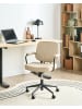 Beliani Bürostuhl BERNE in Beige/Silber/Schwarz - (W) 60 x (H) 80 x (L) 60 cm