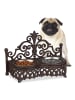relaxdays 3 x Futterbar Hunde in Braun - 300 ml