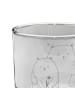 Mr. & Mrs. Panda Whiskey Glas Bären Liebe ohne Spruch in Transparent
