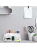 relaxdays Schreibtisch-Organizer in Weiß - (B)25,5 x (H)10,5 x (T)17 cm