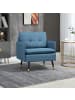 HOMCOM Sofa-76L x 68B x 80H cm-Blau