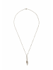 Gemshine Halskette mit Anhänger Engel Flügel - Schutzengel Chalcedon in silver coloured