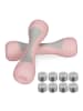relaxdays 2 x Hanteln in Rosa/ Grau