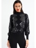 faina Damen Strickpullover in Schwarz