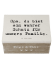 Mr. & Mrs. Panda Box Spruch Opa Schatz mit Spruch in Weiß
