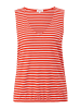 s.Oliver T-Shirt keine Ärmellänge in Orange-weiß