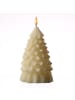 MARELIDA LED Kerze Tannenbaum flackernd Echtwachs H: 18cm in creme