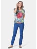 GOLDNER Druckbluse Farbbrillante Druckbluse mit liebevollen Details in bunt / getupft