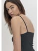 Hessnatur Spaghetti-Top V-Neck Fitted 2er-Set in schwarz