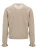 Zero  Strick-Cardigan mit Rüschen in Light Beige Melange