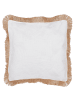 Beliani 2er-Set Dekokissen AGRIMONY in Beige/Schwarz